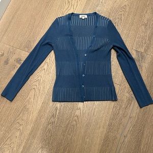 L’Agence blue button down cardigan